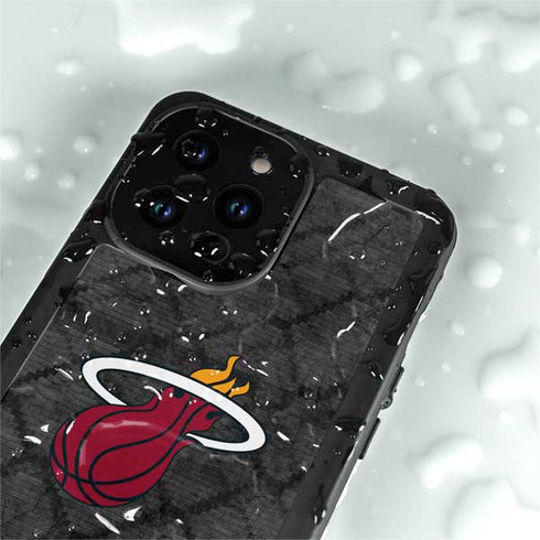 NBA Miami Heat Dark Rust iPhone 15 Pro Waterproof Case